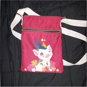 Loungefly Moana burgundy Crossbody Bag with Character Design